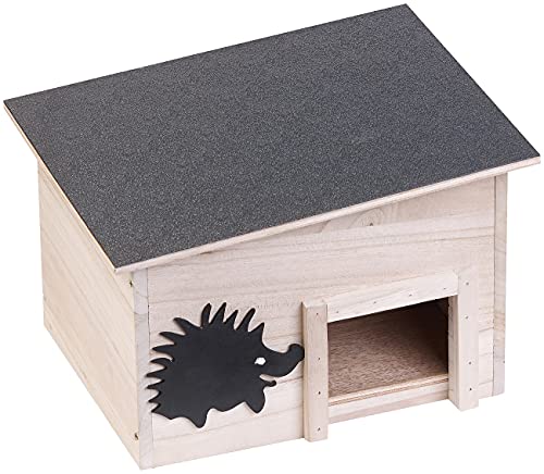 Royal Gardineer Igelhaus-Bausatz Kinder: Wetterfestes Igelhaus, unbehandeltes Tannenholz, ganzjährig, Bausatz (Igel Holzbausatz Kinder, Igelnest, Insektenhotel) von Royal Gardineer