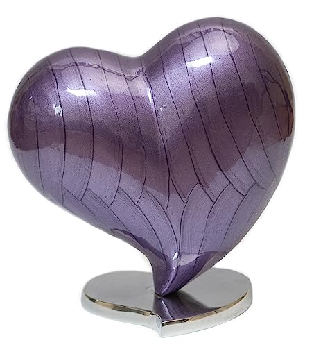 Royal Rapture Urns for Ashes Memorial Funeral Cremation Adult Human Child Love Heart (Purple, 6") von Royal Rapture