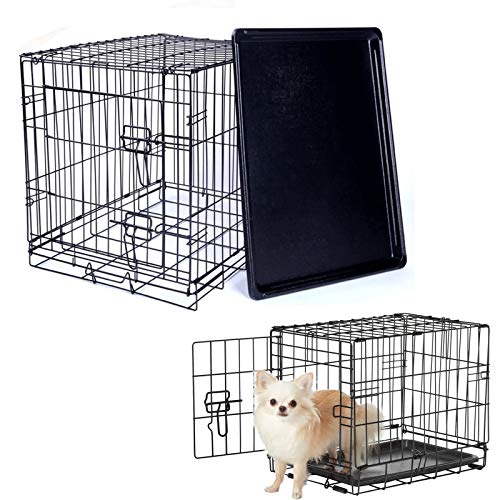 76,2 cm Hundekäfig aus Metall, faltbar, mit Tablett für Training, Reisen, Zuhause, Haustierhaus, große Hundehütte, Käfig für drinnen und draußen, für große Hunde, Schwarz (76,2 x 50,8 x 55,9 cm) 76,2 cm Hundekäfig aus Metall, faltbar, mit Tablett für Training, Reisen, Zuhause, Haustierhaus, große Hundehütte, Käfig für drinnen und draußen, für große Hunde, Schwarz (76,2 x 50,8 x 55,9 cm) von Royalswill