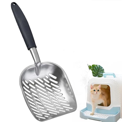 Roysmart Katzenschaufel, Antihaft-katzenstreuschaufel Robustem Aluminium Langlebige Metall Katzenklo Schaufel für Haustier Katzen Kätzchen - Schwarz Roysmart Katzenschaufel, Antihaft-katzenstreuschaufel Robustem Aluminium Langlebige Metall Katzenklo Schaufel für Haustier Katzen Kätzchen - Schwarz von Roysmart