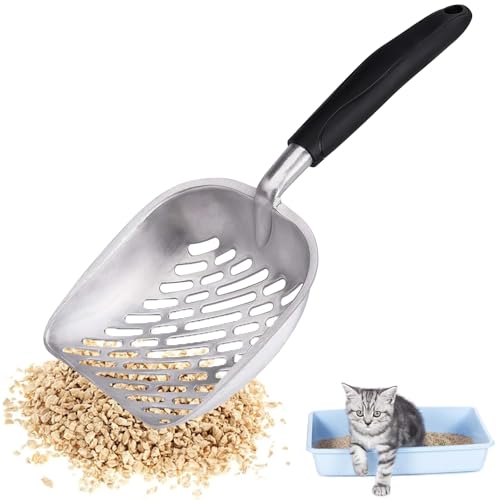 Roysmart Katzenschaufel, Antihaft-katzenstreuschaufel Robustem Aluminium Langlebige Metall Katzenklo Schaufel für Haustier Katzen Kätzchen von Roysmart