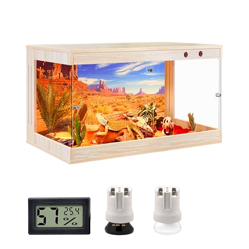 Royxen Reptiliengehege aus gehärtetem Glas, Reptilien-Tank mit Holznetz-Oberseite und abschließbarem Design, 26 Gallonen Bartagamen-Tank für Eidechsen, Gecko, Schildkröte, Schlangenlebensraum, 61 x Royxen Reptiliengehege aus gehärtetem Glas, Reptilien-Tank mit Holznetz-Oberseite und abschließbarem Design, 26 Gallonen Bartagamen-Tank für Eidechsen, Gecko, Schildkröte, Schlangenlebensraum, 61 x von Royxen
