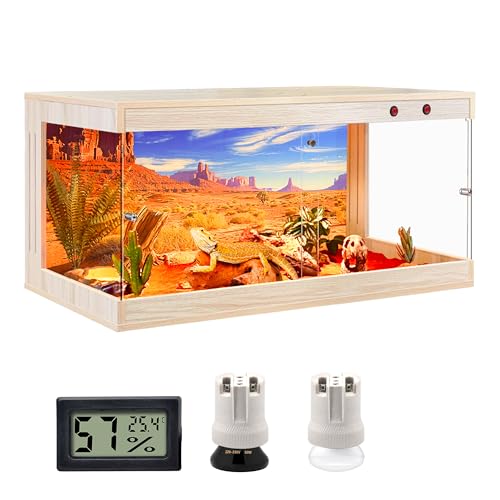 Royxen Reptiliengehege aus gehärtetem Glas, Reptilien-Tank mit Metallnetz-Oberseite und abschließbarem Design, 30 Gallonen Bartagamen-Tank für Eidechse, Gecko, Schildkröte, Schlange, 81,3 x 40,6 x von Royxen