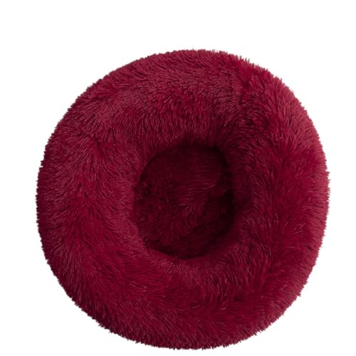 Rozhuhro Katzenbett Hundebett Sofa Donut-Zwinger, warmes rundes Haustierbett Plüsch, weiche beruhigende Betten Plüsch mit Rutschfester Unterseite, für Welpen Kätzchen kleine Haustiere,Rot,60CM Rozhuhro Katzenbett Hundebett Sofa Donut-Zwinger, warmes rundes Haustierbett Plüsch, weiche beruhigende Betten Plüsch mit Rutschfester Unterseite, für Welpen Kätzchen kleine Haustiere,Rot,60CM von Rozhuhro