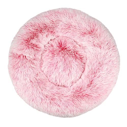 Rozhuhro Katzenbett Hundebett Weiches Langes Plüsch Rundes Haustierbett, Warmes Beruhigendes Hundebett Flauschiges Plüsch-Haustiersofa, Gemütliche Matratze Plüsch-Haustierkissen,Rosa,80CM Rozhuhro Katzenbett Hundebett Weiches Langes Plüsch Rundes Haustierbett, Warmes Beruhigendes Hundebett Flauschiges Plüsch-Haustiersofa, Gemütliche Matratze Plüsch-Haustierkissen,Rosa,80CM von Rozhuhro