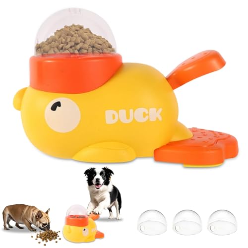 Rppiup Leckerli-Spender Hundespielzeug, 2 in 1 interaktive gelbe Ente Pet Feeder - Slow Feeder Hundenapf & Pet Treat Dispenser Spielzeug, Hund Anreicherung Spielzeug für kleine & mittelgroße Haustiere Rppiup Leckerli-Spender Hundespielzeug, 2 in 1 interaktive gelbe Ente Pet Feeder - Slow Feeder Hundenapf & Pet Treat Dispenser Spielzeug, Hund Anreicherung Spielzeug für kleine & mittelgroße Haustiere von Rppiup