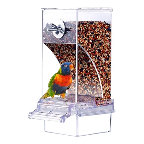 Automatischer Vogelfutterkäfig Futterspender Futterspender Futterbehälter Kein Vogelfutterspender Transparent Vogelfutterspender Sittich Futterspender Zubehör Ideal für Wellensittiche Kanarienvogel Automatischer Vogelfutterkäfig Futterspender Futterspender Futterbehälter Kein Vogelfutterspender Transparent Vogelfutterspender Sittich Futterspender Zubehör Ideal für Wellensittiche Kanarienvogel von Rproonay