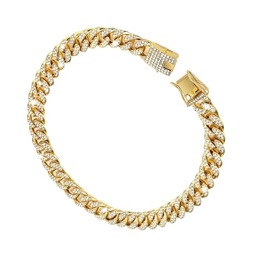 Goldfarbenes Hundehalsband, Hunde-Halskette, Schmuckzubehör, Metall-Haustier-Halsband, goldfarbenes Hundehalsband, rostbeständige Oberfläche, für kleine Hunde, französische Bulldogge, Gold Goldfarbenes Hundehalsband, Hunde-Halskette, Schmuckzubehör, Metall-Haustier-Halsband, goldfarbenes Hundehalsband, rostbeständige Oberfläche, für kleine Hunde, französische Bulldogge, Gold von Rproonay