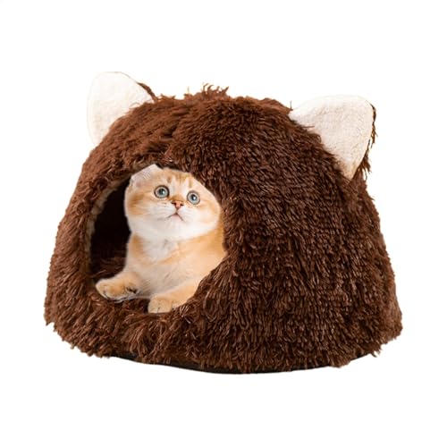 Plüsch-Katzenhöhlenbett, warmes Haustier-Welpen-Nisthaus, niedliches Welpenschlafnest, halbgeschlossenes Katzenbett, Indoor-Katzenbett, gemütliches und warmes Plüschmaterial, niedliches und stilvolles Plüsch-Katzenhöhlenbett, warmes Haustier-Welpen-Nisthaus, niedliches Welpenschlafnest, halbgeschlossenes Katzenbett, Indoor-Katzenbett, gemütliches und warmes Plüschmaterial, niedliches und stilvolles von Rproonay