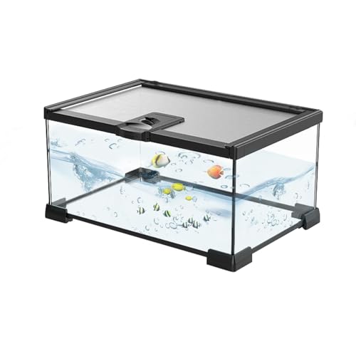 Terrarium-Behälter für Reptilien, Schildkröten-Tank-Terrarium, Glasbox, Keeper Supply Turtles Cage, belüftetes Design, einfacher Zugang, 30 x 20 x 15 cm, für Zuchtaufbau von Rproonay
