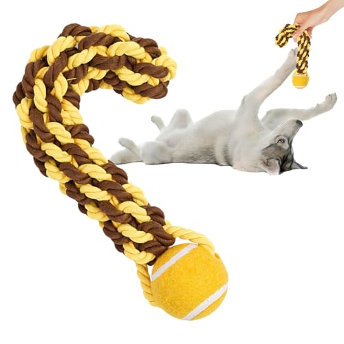 Seilball Hundespielzeug, Haustier Beißseil Ball Spielzeug, Tennisball Design Hundespielzeug, Interaktives Hundespielzeug, Hund Kauspielzeug für Zuhause, Hinterhof Hundespielzeug, Garten Seilball Hundespielzeug, Haustier Beißseil Ball Spielzeug, Tennisball Design Hundespielzeug, Interaktives Hundespielzeug, Hund Kauspielzeug für Zuhause, Hinterhof Hundespielzeug, Garten von Rqrdww