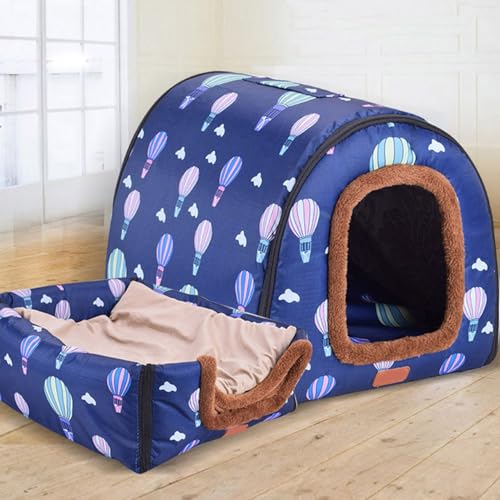 Extra großes 2-in-1 Jumbo-Hundehaus, Bett, XL, Hundebett, Zelt, Angstlinderung, beruhigend, XXL Hundehütte Katzenhöhle Iglu, Winter warmes Haustiernest (XXL-92 x 68 x 72 cm, J) von Rr tianshi