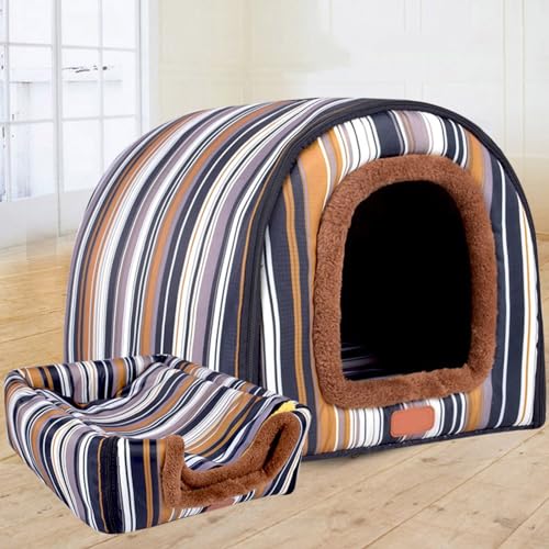 Extra großes 2-in-1 Jumbo-Hundehütte, XL, Hundebett, Zelt, Angstlinderung, beruhigend, XXL Hundehütte, Katzenhöhle, Iglu, Winter, warm, Haustiernest (XXL-92 x 68 x 72 cm, B) von Rr tianshi