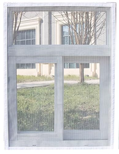 Rr tianshi Katzen-Fensterschutz, Balkonnetz, Fenster-Netzschutz für Katzen, Sicherheitsnetz, kratzfester Fensterschutz, Fliegengitter, Moskitonetz (60 x 100 cm, Weiß + Grau) von Rr tianshi