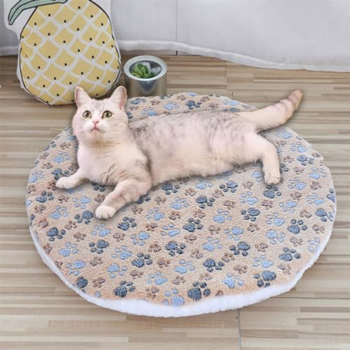 Rr tianshi Runde Plüsch-Katzenmatte, Kissen, doppelt warm, flauschig, Haustierhüttenmatte, ultraweiche Hunde- und Katzenbettmatte für den Innenbereich, Winterkatzen, Hundebett-Matte, M (45 ~ 50 cm, C) Rr tianshi Runde Plüsch-Katzenmatte, Kissen, doppelt warm, flauschig, Haustierhüttenmatte, ultraweiche Hunde- und Katzenbettmatte für den Innenbereich, Winterkatzen, Hundebett-Matte, M (45 ~ 50 cm, C) von Rr tianshi