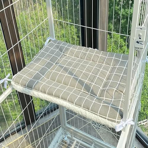 Rr tianshi Weiche Katzenbett-Matte, waschbar, für den Innenbereich, Katzen, Haustierkissen, Welpenmatte, Kissen, doppelseitig, Haustier-Schlafmatte, Käfig-Pad für Hunde und Katzen (M-60 x 40 cm, E) von Rr tianshi