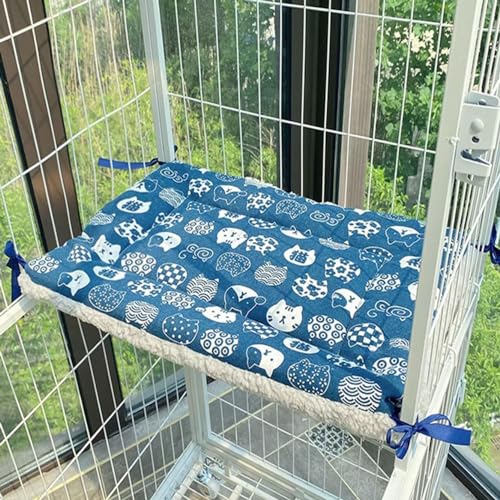 Rr tianshi Weiche Katzenbett-Matte, waschbar, für den Innenbereich, Katzen, Haustierkissen, Welpenmatte, Kissen, doppelseitig, Haustier-Schlafmatte, Käfig-Pad für Hunde und Katzen (XL-85 x 60 cm, G) von Rr tianshi