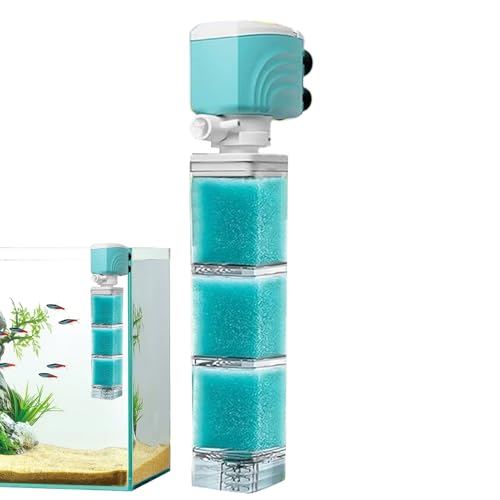 Rrlihjgu Aquariumfilter,Interne Zirkulationsfilterpumpe für Aquarien - Filterschwamm System für Gesellschaftsaquarium Anfänger Teich Süßwasser Salzwasser Zoofachgeschäft von Rrlihjgu