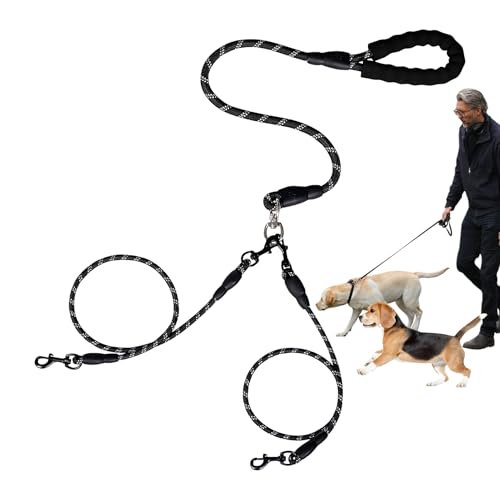 Rrlihjgu Doppelendige Hundeleine,Leine Für 2 Hunde - Geteiltes Wanderlaufgeschirr Für Haustiere Unterwegs Rrlihjgu Doppelendige Hundeleine,Leine Für 2 Hunde - Geteiltes Wanderlaufgeschirr Für Haustiere Unterwegs von Rrlihjgu
