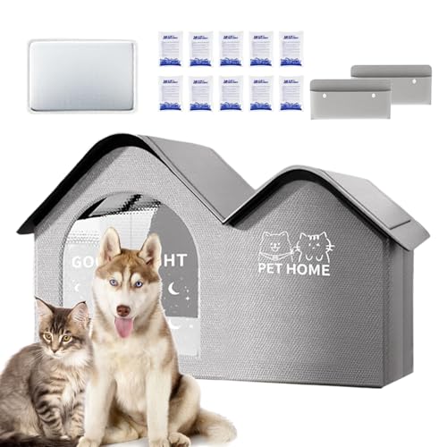 Rrlihjgu Erfrischender Unterschlupf für Katzen, isolierter Tierheim mit Eisbeutel, wasserdicht, für Camping, Reisen, Terrasse, Balkon Rrlihjgu Erfrischender Unterschlupf für Katzen, isolierter Tierheim mit Eisbeutel, wasserdicht, für Camping, Reisen, Terrasse, Balkon von Rrlihjgu