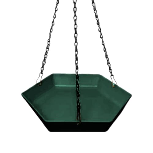 Rrlihjgu Gartentränke für Vögel | Polygonal für Papageien | Gartendekoration mit hängender Wasserschale für begeisterte Familien im Fenster Balkon Terrasse Hinterhof Deck von Rrlihjgu