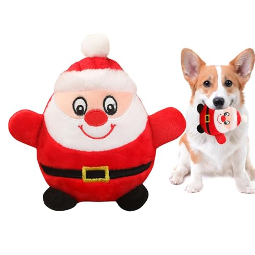 Rrlihjgu Gefülltes Kauspielzeug für Hunde, quietschendes Hundespielzeug, Gefüllte weihnachtliche Hundeplüschtiere, Plapperndes, weihnachtliches Kuschelspielzeug zum Zahnen von Welpen, Rrlihjgu Gefülltes Kauspielzeug für Hunde, quietschendes Hundespielzeug, Gefüllte weihnachtliche Hundeplüschtiere, Plapperndes, weihnachtliches Kuschelspielzeug zum Zahnen von Welpen, von Rrlihjgu