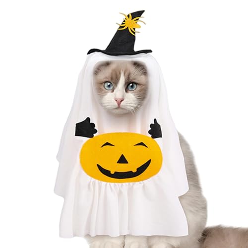 Rrlihjgu Geisterhund Halloween-Kostüm – Hexenhut Geist Haustier Kleidung – Verkleidung für Hunde Katzen Urlaub Kleidung für Halloween Cosplay Treffen Rrlihjgu Geisterhund Halloween-Kostüm – Hexenhut Geist Haustier Kleidung – Verkleidung für Hunde Katzen Urlaub Kleidung für Halloween Cosplay Treffen von Rrlihjgu