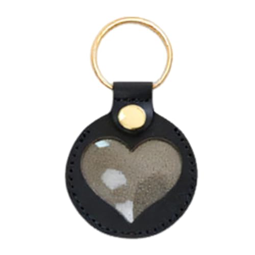 Rrlihjgu Katzenhaar Aufbewahrung Schlüsselanhänger, Tierhaar Erinnerung Schlüsselring, Herz Anhänger Erinnerungsstück Unisex für Rucksack Handtasche Taschencharm von Rrlihjgu