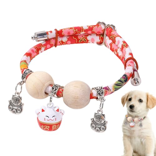 Rrlihjgu Katzenhalsband Klein - Halsband Mit Zedernholzperlen | Tragbar Den Ganzen Tag Verstellbar Für Spaziergang Reise Training Fotografie Garten von Rrlihjgu