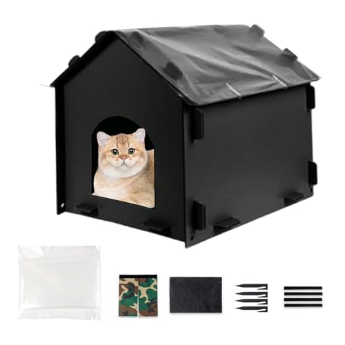 Rrlihjgu Katzenhaus für den Außenbereich, wasserdicht, für Kätzchen, Garten, isolierter Unterschlupf für den Winter, Haustiere, Katzen, Hunde, Kaninchen, Schlafplätze, Spielplätze, Terrasse, Balkon von Rrlihjgu