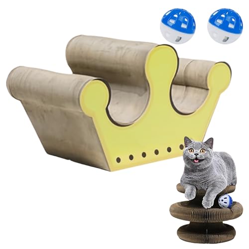 Rrlihjgu Katzenkratzbrett | Magnetisches Kratzspielzeug für Katzen | Katzenbett Mit Ball Gerillte Wellpappe Zum Krallenschutz Für Wohnzimmer Schlafzimmer Ecke Indoor & Outdoor Rrlihjgu Katzenkratzbrett | Magnetisches Kratzspielzeug für Katzen | Katzenbett Mit Ball Gerillte Wellpappe Zum Krallenschutz Für Wohnzimmer Schlafzimmer Ecke Indoor & Outdoor von Rrlihjgu
