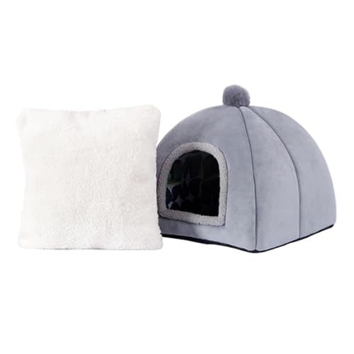 Rrlihjgu Warmes Katzenhaus für den Winter, Hundebett, 2-in-1, Haustierhaus mit abnehmbarem weichem Teppich für Hunde und Katzen zu Hause, auf dem Balkon, in der Garage Rrlihjgu Warmes Katzenhaus für den Winter, Hundebett, 2-in-1, Haustierhaus mit abnehmbarem weichem Teppich für Hunde und Katzen zu Hause, auf dem Balkon, in der Garage von Rrlihjgu