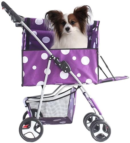 Doppelter Hunde-Kinderwagen, Doppelsitz, Haustier-Kinderwagen, Schlafnest, Bett und Leichter, zusammenklappbarer, Abnehmbarer und waschbarer Wagen Doppelter Hunde-Kinderwagen, Doppelsitz, Haustier-Kinderwagen, Schlafnest, Bett und Leichter, zusammenklappbarer, Abnehmbarer und waschbarer Wagen von RsFiL