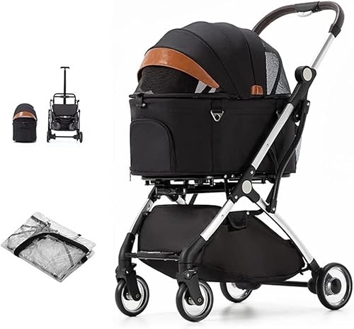 Hunde-Kinderwagen, Hunde- und Katzen-Kinderwagen, teilbare Haustier-Kinderwagen für kleine mittelgroße Hunde / 2 Katzen Hunde-Kinderwagen, Hunde- und Katzen-Kinderwagen, teilbare Haustier-Kinderwagen für kleine mittelgroße Hunde / 2 Katzen von RsFiL