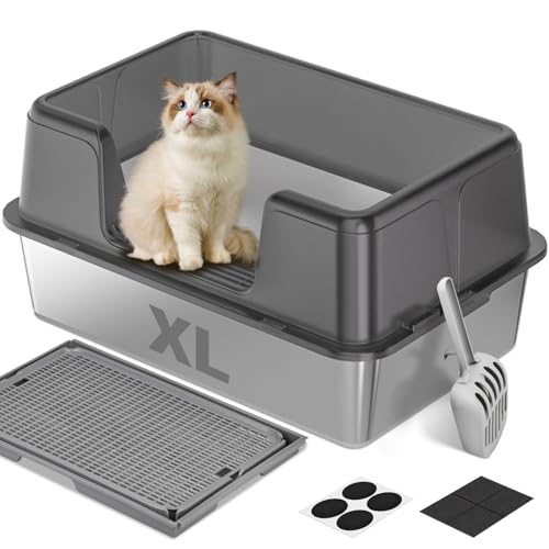 Katzenklo Edelstahl,60 * 40 * 30 cm Offene Edelstahl Katzentoilette,Stainless Steel Litter Box mit Katzenstreumatte und Katzenstreu Schaufel,Klebt Nicht an Rückständen, zieht Keine Gerüche Katzenklo Edelstahl,60 * 40 * 30 cm Offene Edelstahl Katzentoilette,Stainless Steel Litter Box mit Katzenstreumatte und Katzenstreu Schaufel,Klebt Nicht an Rückständen, zieht Keine Gerüche von Rsaoty