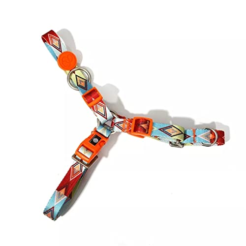 Designer-Halsband im Graffiti-Stil, verstellbar, für Hundeleine, Brustgurt, Tasche (Farbe: C, Größe: S) (B M) von Rsmmpqa