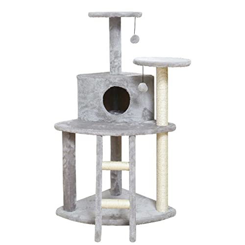 Großer Kratzbaum, 104,1 cm, mehrschichtiger Katzenturm, Katzenhütte mit Treppen-Haltegriffen, geeignet zum Spielen im Katzenhaus Großer Kratzbaum, 104,1 cm, mehrschichtiger Katzenturm, Katzenhütte mit Treppen-Haltegriffen, geeignet zum Spielen im Katzenhaus von Rsmmpqa