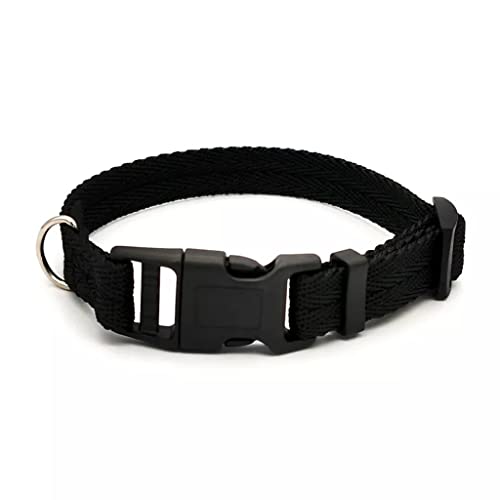 Hundehalsband aus Nylon, modische Schnalle, Haustier-Halsband, Zubehör (Farbe: Blau, Größe: XL) (Schwarz X) von Rsmmpqa