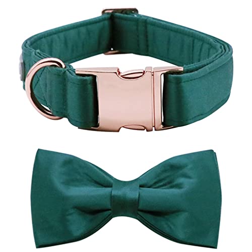 Hundehalsband aus Seide, mit Fliege, verstellbares Hundehalsband, Geschenk für kleine, mittelgroße und große Hunde (Größe S: L) von Rsmmpqa