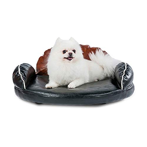 PU Pet Hochwertiges Sofa Anti-Biss Kratzfest Abnehmbar und Waschbar Vier Jahreszeiten Universal Abnehmbarer Kissenbezug Haustierbett PU Pet Hochwertiges Sofa Anti-Biss Kratzfest Abnehmbar und Waschbar Vier Jahreszeiten Universal Abnehmbarer Kissenbezug Haustierbett von Rsmmpqa