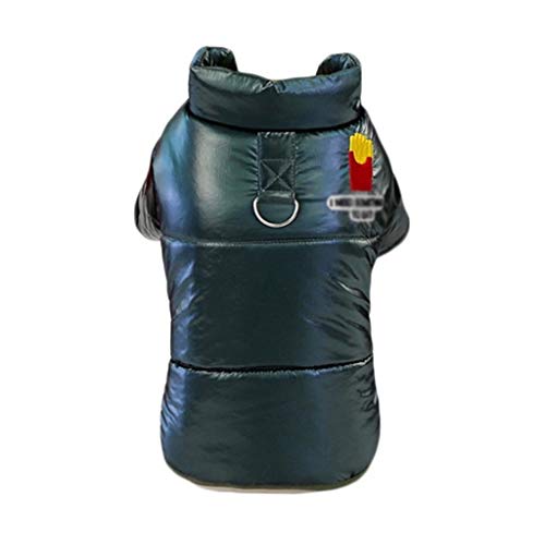 Rsmmpqa Herbst- und Winterkleidung für Haustiere, dick, warm, Pullover, Jacke, Mantel, Wintermode, weich für kleine Hunde, Grün, Größe XS von Rsmmpqa