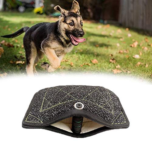 Rsmmpqa Hundespielzeug, Jute, mit Griff, sichere verstärkte Ärmel, passend für Pitbull, Deutscher Schäferhund, Welpen, beißen, spielen (schwarz) von Rsmmpqa
