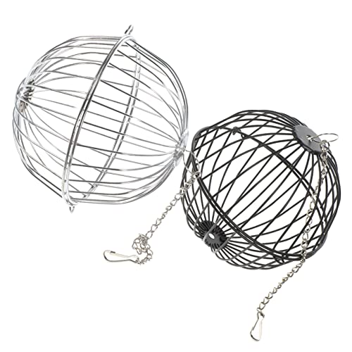 2 x Futterspender für Haustiere, Heu-Futterball, Heuständer, Heuspender, Heukäfig zum Aufhängen, für Hamster, für Hasenhamster von RuanHongYi