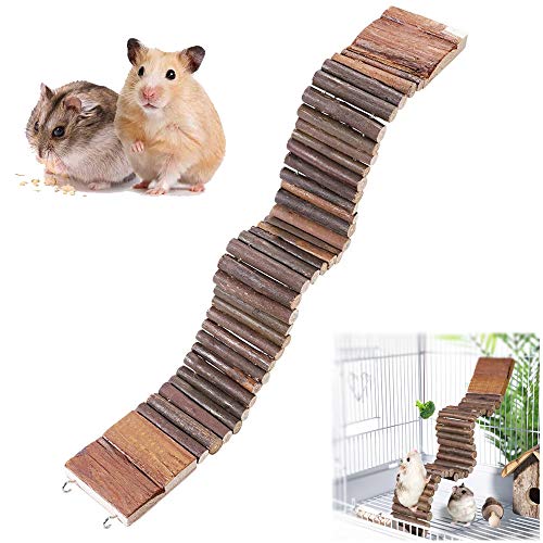 Hamster-Hängebrücke, Hamste-Holzleiter, biegbare Wohnleiter, Haustier-Hängebrücke, Spielzeug, für Hamster von RuanHongYi