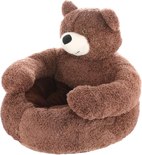 Haustiernest, Bärenbett, Katzenbett, Bärensofas, mit waschbarem Bezug, warmes Kissen für Katzen, Hunde (60 cm) von RuanHongYi