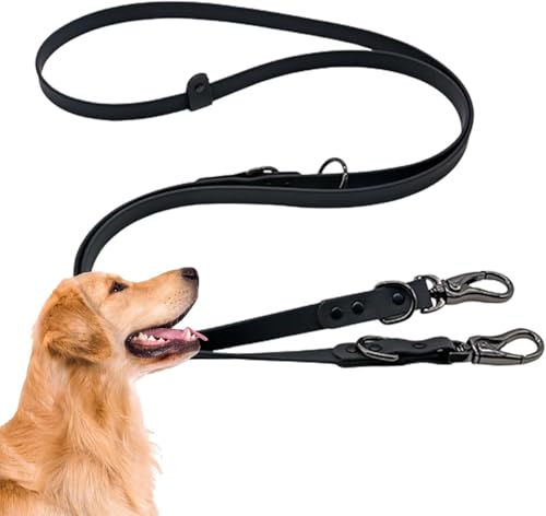 Hundeleine, Zugseil, Haustier-Kettenseil, Haustier-Traktionstrainingsseil, mit 2 Metallschnallen, für Hunde, Schwarz von RuanHongYi