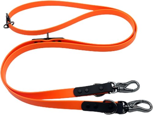 Hundeleine, Zugseil, Haustier-Kettenseil, Haustier-Traktionstrainingsseil, mit 2 Metallschnallen, für Hunde (Orange) von RuanHongYi