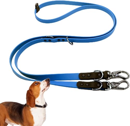 Hundeleine, Zugseil, Haustier-Kettenseil, Haustier-Traktionstrainingsseil, mit 2 Metallschnallen, für Hunde (blau) von RuanHongYi