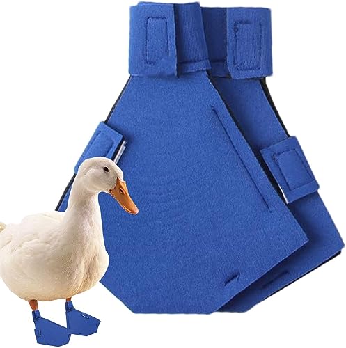RuanHongYi 2 Paar Schuhe für Enten, Wasservögel, Schutzschuhe, rutschfeste Geflügelschuhe, gewebte Wasservögel, für Enten (Blau, S) von RuanHongYi
