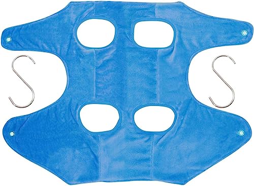RuanHongYi Hundepflege-Hängemattengeschirr, Haustierpflege-Hängematten-Set, Haustierpflege-Schlingen-Helfer, Hundepflege-Geschirr, zur Krallenpflege (Blau, S) von RuanHongYi